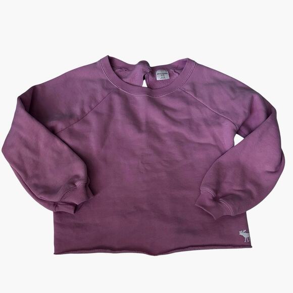Abercrombie Kids Pink Open Back Sweatshirt Size 11/12 - Picture 1 of 4